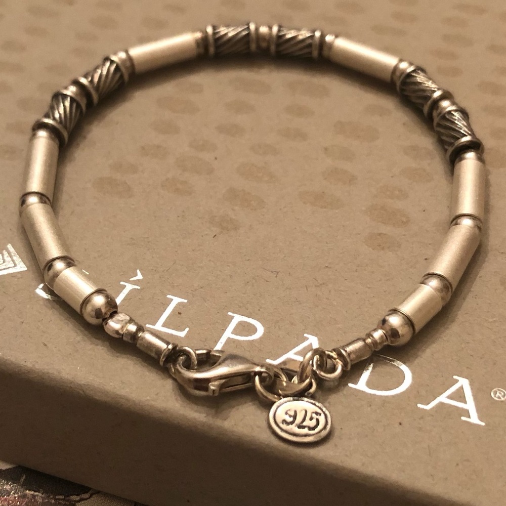 Vintage Silpada Polished and Matte Sterling Silver Bracelet B0477 - Picture 10 of 16
